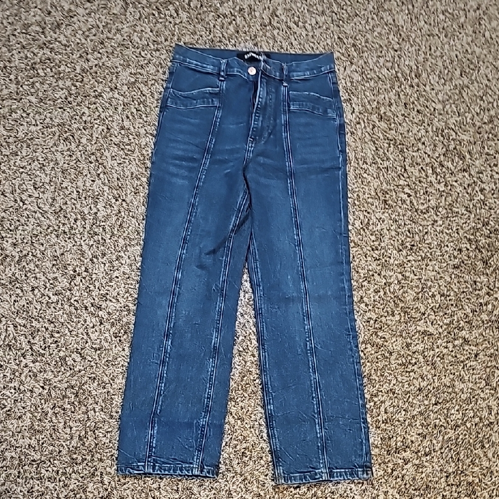 High-Waisted Blue Denim Jeans
